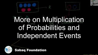 More on Multiplication of Probabilities and Independent Events