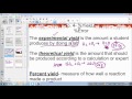 Percent Yield and Percent Error Explained