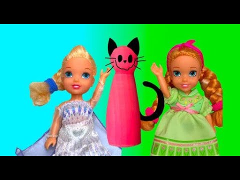 Elsa and Anna toddlers paint and decorate an LPS part 1