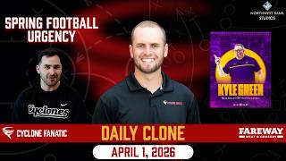 Kyle Green to UNI, spring football urgency, realignment in wrestling | DAILY CLONE (April 1, 2026)