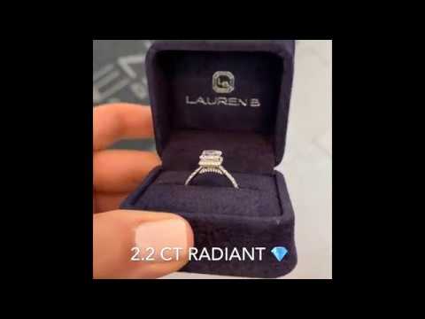 2.2 ct Radiant Cut Diamond Hidden Halo Design
