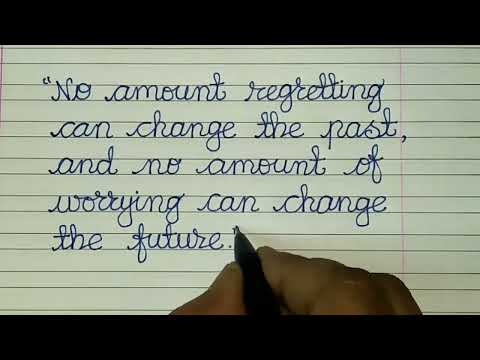Inspirational Quote in English 2 // Cursive Handwriting // Calligraphy