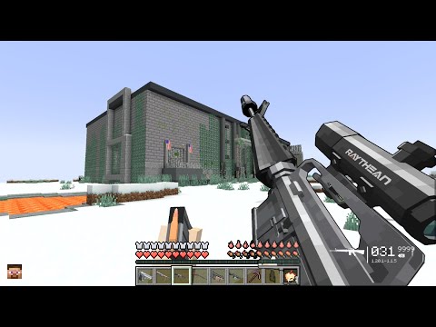 SAVING VILLAGERS FROM PILLAGER PRISON USING MODERN WEAPONS IN MINECRAFT