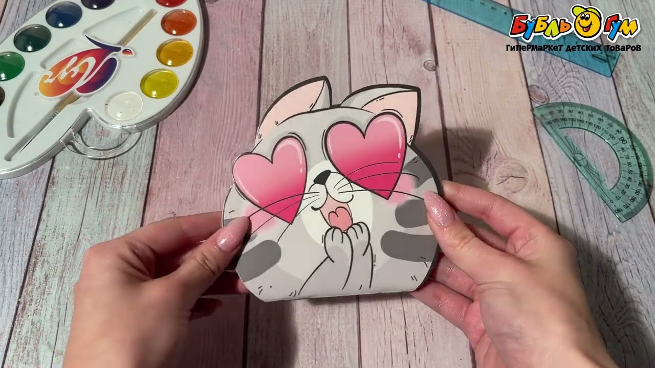 Блокнот фигурный Милашки-животные Котик - видео