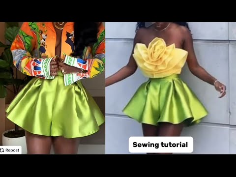 How to cut and sew this trendy pleated flare short