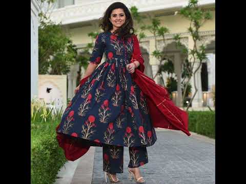 2024 में इस तरह के फ्रॉक सूट का रिवाज है  / New Cotton Frock Suit Design