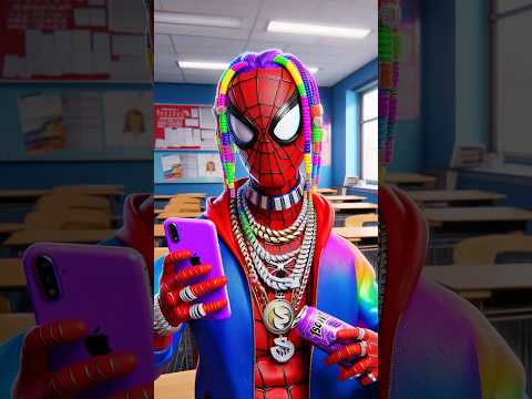 مسابقة التشبري 🤣 في مدرسة سبايدرمان! 🏆🕷️ الجائزة الكأس #شورت