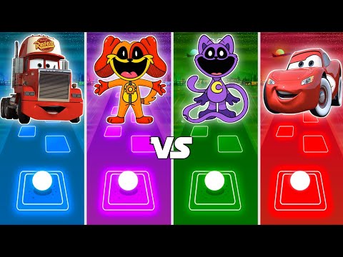 Cars 3 Mater 🆚 Poppy Playtime 🆚 Poppy Playtime Chapter 3 🆚 Lightning McQueen - Tiles Hop By V Gamer