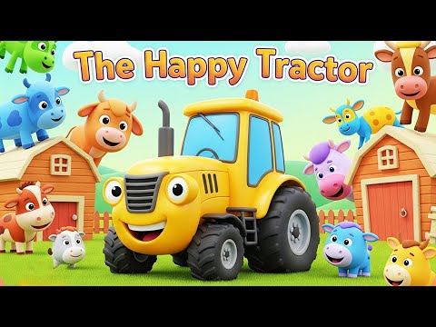 🚜 The Happy Tractor | Fun Farm Nursery Rhyme for Kids | Animated Songs for Toddlers 🎶