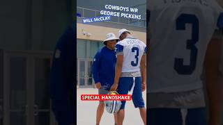 GEORGE PICKENS ✭ #COWBOYS WR & WILL McCLAY PRE #PRACTICE HANDSHAKE 🤝 GP Returns To Practice 👀 #NFL