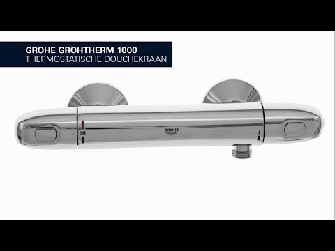 Grohe Grohtherm 1000 New douche thermostaatkraan zonder koppelingen 12cm - Saniweb.be