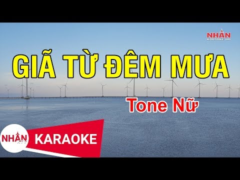 Giã Từ Đêm Mưa (Karaoke Beat) – Tone Nữ | Nhan KTV