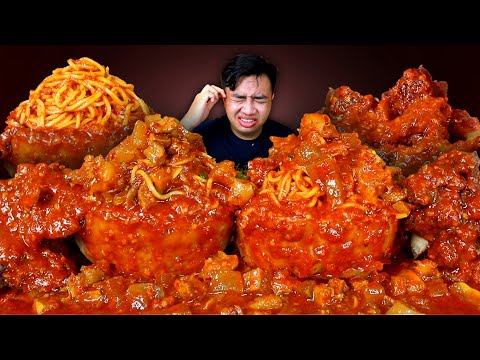 MUKBANG BAKSO MANGKOK ISIAN MIE AYAM PEDAS NYEMEK BANJIR TETELAN KIKIL MERCON