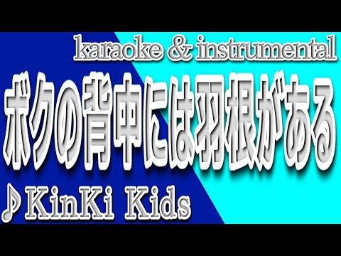 ボクの背中には羽根がある/KinKi Kids/カラオケ＆Instrumental/歌詞/BOKUNO SENAKANIWA HANEGA ARU/KinKi Kids