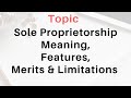 Sole Proprietorship Concepts and Challenges