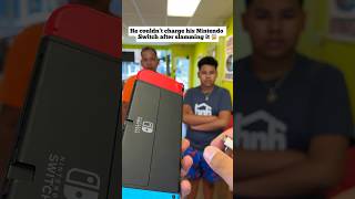He SLAMMED His Nintendo and BROKE IT 😱 #shorts #moneytalkswireless #nintendoswitch