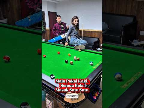 Ditantang Tanpa Stik, Dia Menyelesaikan Dengan Kaki 👏🏻#lucu #funny