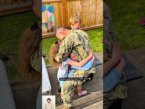 Soldier's glorious return after years 🫡 #military #surprise #shorts #respect