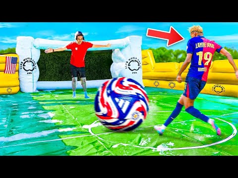WORLD’S BIGGEST SLIP N SLIDE CLUB WORLD CUP FOOTBALL MATCH!!