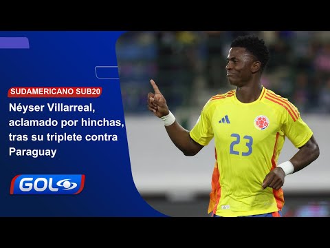 Néyser Villarreal, tras marcar tres goles con la Selección Colombia en el Sudamericano Sub-20