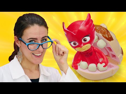 🦷👾 Cuidado Dental con PJ Masks | Juegos de Dentista con Plastilina