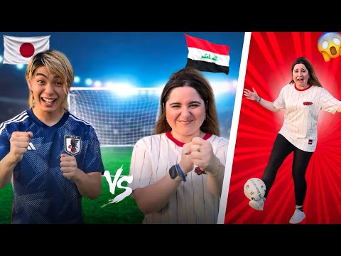 Japan vs Iraq football challenge 🇯🇵🇮🇶🔥