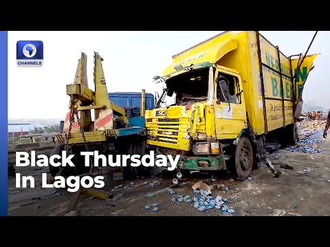 YouTube video thumbnail: Black Thursday: Multiple Accidents Kill At Least Six On Lagos-Ibadan Highway