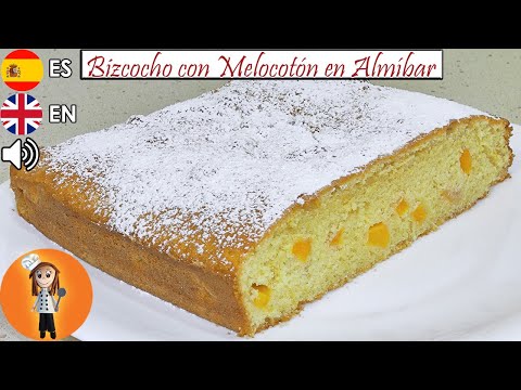 Bizcocho con Melocotón en Almíbar | Receta de Cocina en Familia