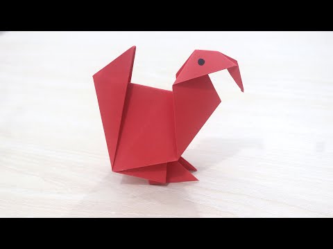 How to Make a Paper Turkey Easy - Origami Turkey tutorial