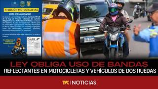 Ley obliga uso de bandas reflectantes en motocicletas y demás vehículos de dos ruedas o tres ruedas