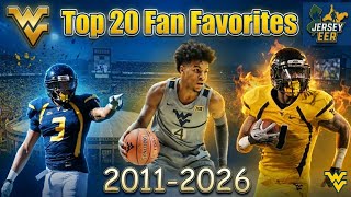 RANKING THE LEGENDS: Top 20 WVU Fan Favorites Since 2011! (LIVE Debate)