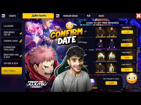 FRRE FIRE x GOJO DATE CONFIRM ✅️ Free Fire MaX