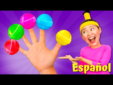 Familia de dedos de piruleta 🍡🍓🍏🍒 | Canciones divertidas para niños de Babanana Español