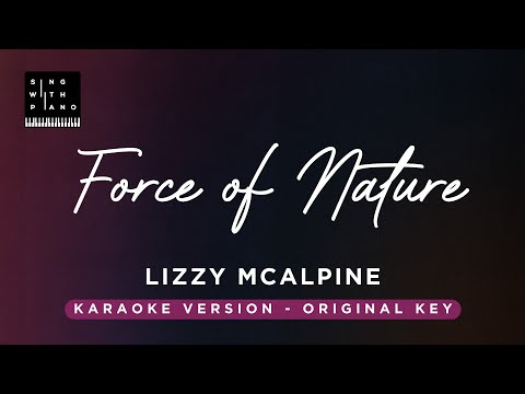 Force of nature – Lizzy McAlpine (Original Key Karaoke) – Piano Instrumental Cover with Lyrics