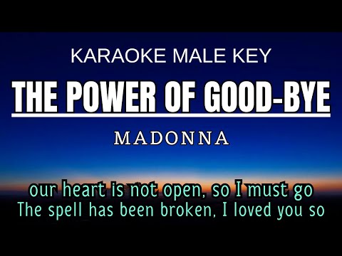 Madonna  - The Power Of Good Bye (Karaoke Male Key Nada Pria -5 Eb)