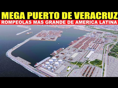 Puerto de Veracruz megaobra de la ingeniería moderna con el rompeolas más grande América Latina