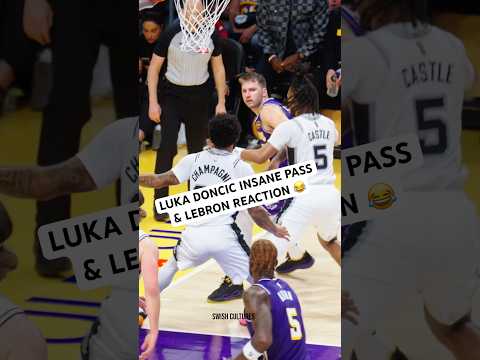 Luka Doncic pass was insane 🤯 look at how LeBron & Nick Smith look at each other after the pass 😂