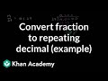 Converting Fractions to Repeating Decimals