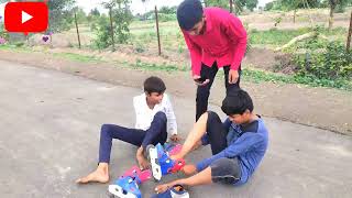 स्केटिंग करते करते गिर गया | skating karte karte gir gaya | जखमि हो गया 😭😳🤕🤕