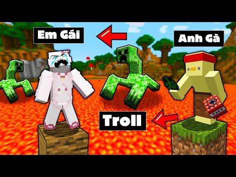 Anh Gà Bất Ổn Troll Em Gái Chi Chi Trong Minecraft - Siêu Hài Hước 🤣