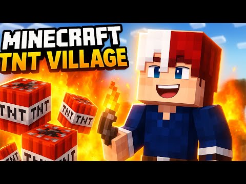 Minecraft tnt village#shorts