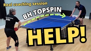 SO WEAK! Coach Emma fixes my rubbish BACKHAND TOPSPIN