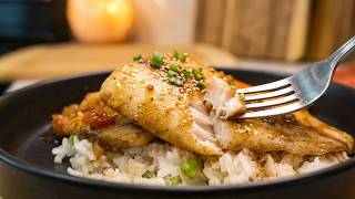 Pan Seared Barramundi with Sweet Soy Garlic Glaze