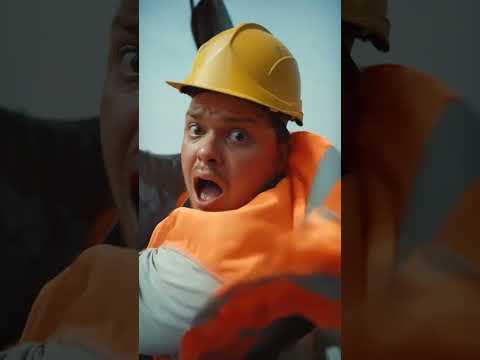 Insane Monkey Stunt on a Construction Crane! AI Animation #shorts
