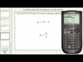 Sequence Calculation with TI-89 Calculator