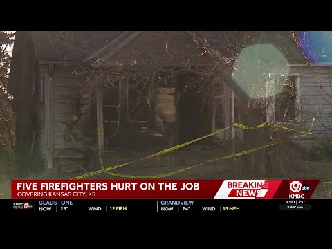 YouTube video thumbnail: Several Kansas City, Kansas, Firefighters Hurt in 2 Separate Fires
