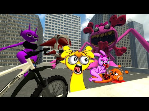 My Bicycle VS ALL SPRUNKI FAMILY in Garrys MOD!