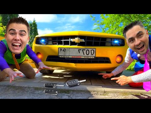 Mr. Joe Hid Car Keys VS Mr. Joker Stole Lamborghini Kids Video