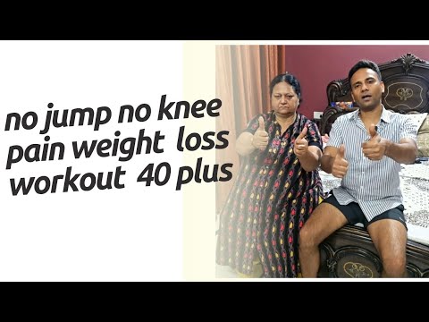 No jump no knee pain weight loss workout 40 plus #yoga #exercise