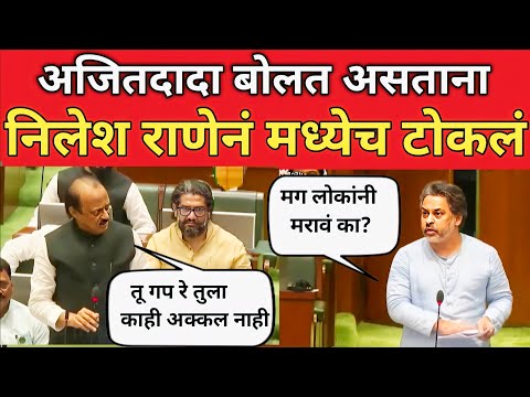 अजित पवार बोलत असताना निलेश राणे यांनी मेडिकलचा विषय मध्येच काढला |Ajit Pawar | Nilesh Rane